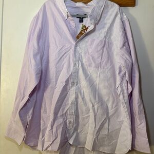 Classic Lavender Striped Men's Shirt